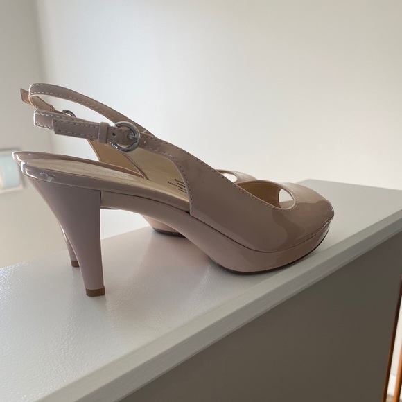 Gently used Nude Blush sling back pumps - Picture 4 of 9